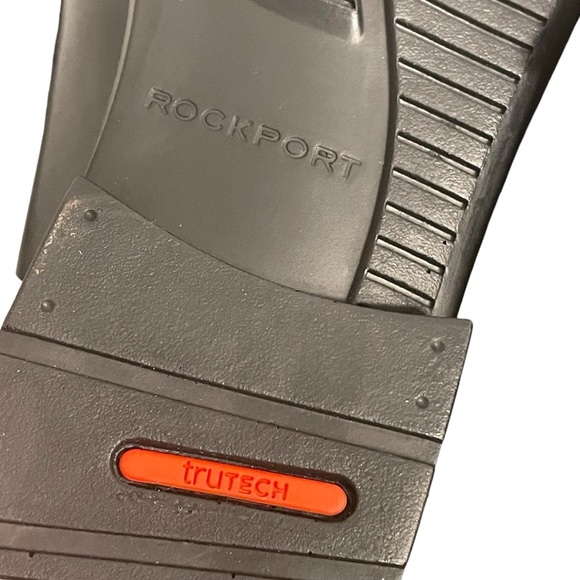 Men’s Rockport Walkability Trutech Black Faux Leather Penny Loafers Sz 9.5 Wide - Picture 9 of 10